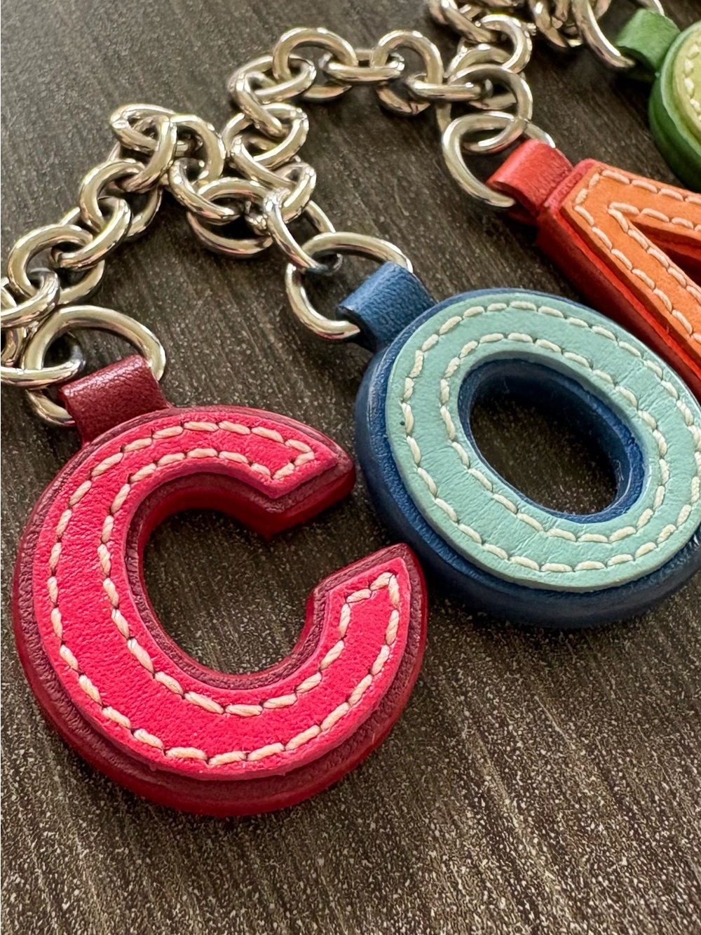 Coach Leather Letters Bag Charm Y2K - Picture 5 of 13